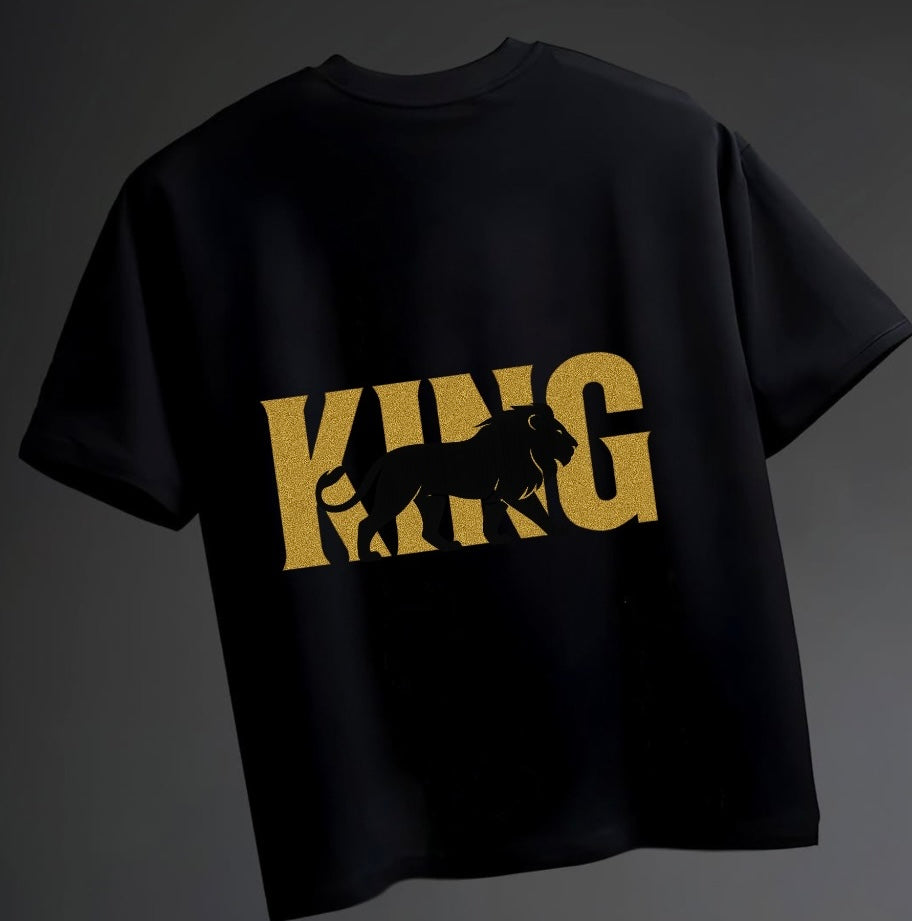 Lion Text Printed Tshirt
