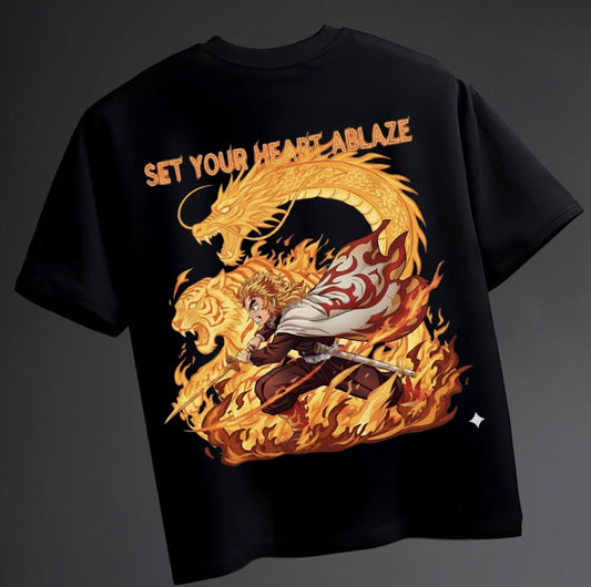 Demon Slayer Rengoku Printed Tshirt