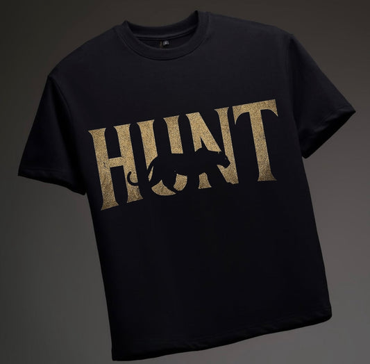 Panther Hunt Text Printed Tshirt