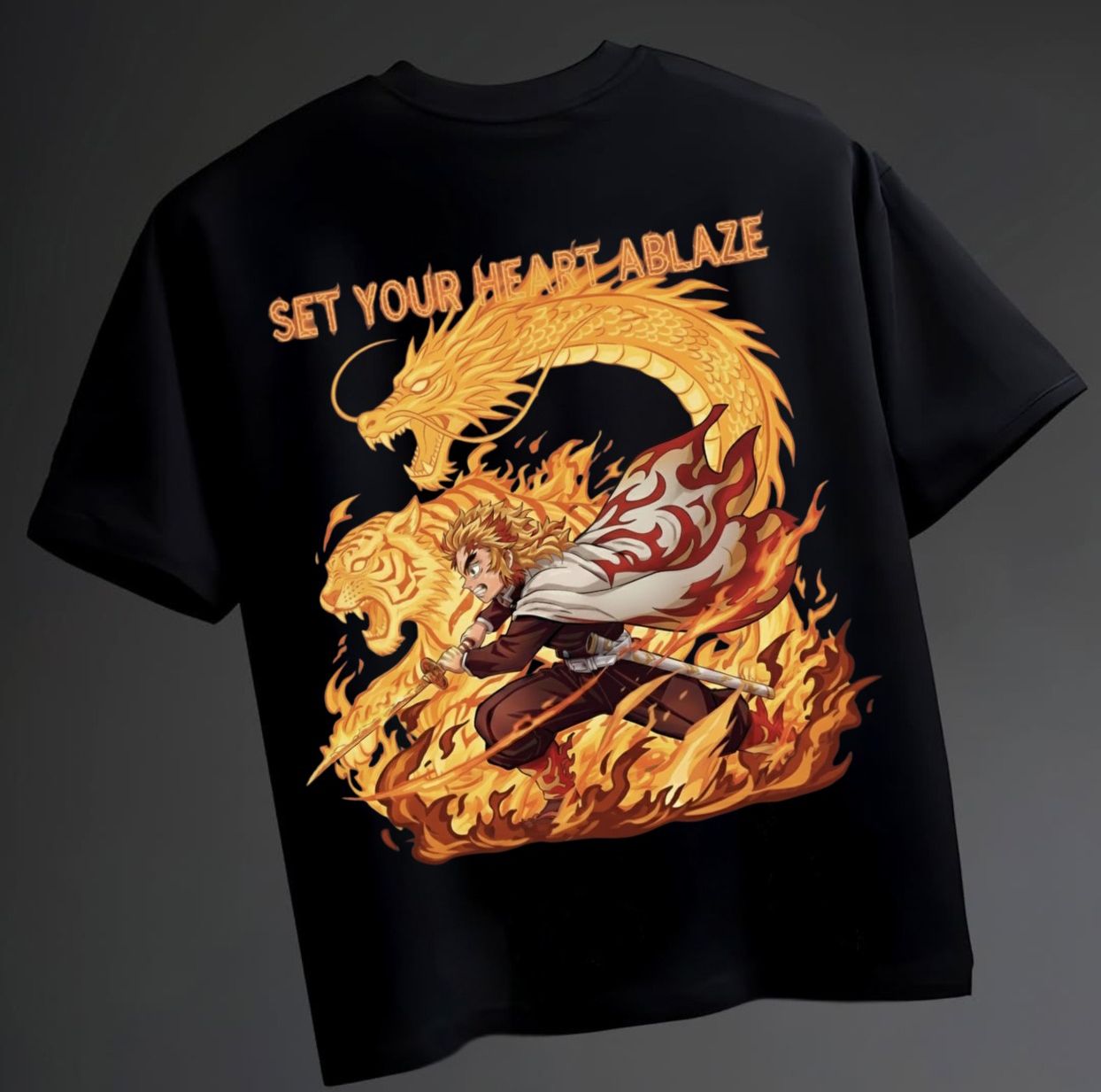Demon Slayer Rengoku Printed Tshirt